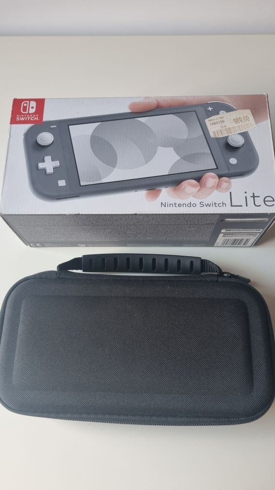 Nintendo Switch Lite Grey Szara z etui futerałem szkło hartowane