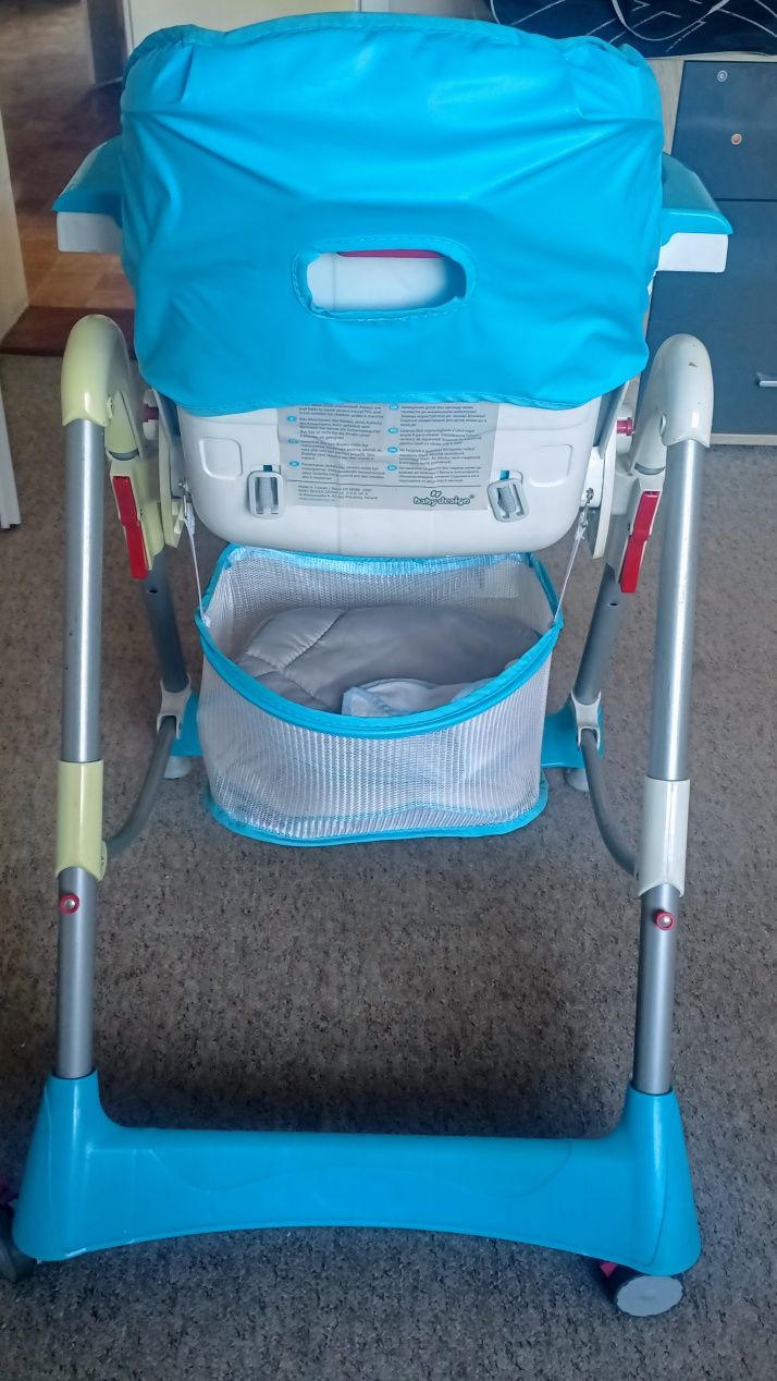 Bezpieczny fotelik do karmienia Baby Design BAMBI składany, 2 nakładki
