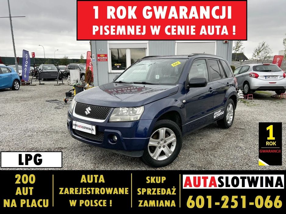 Suzuki Grand Vitara 1 ROK GWARANCJI W CENIE AUTA, Zamiana, LPG, 4x4, hak