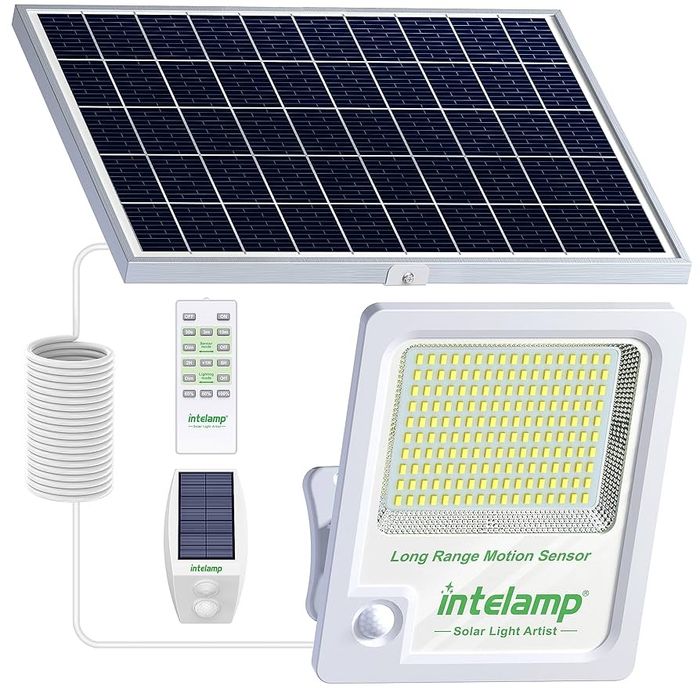 Lampa solarna z czujnikiem zmierzchu i ruchu 2000lm 12W intelamp