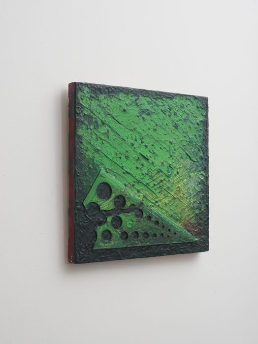 Obraz akrylowy 30x30cm zieleń abstrakcja na płótnie
