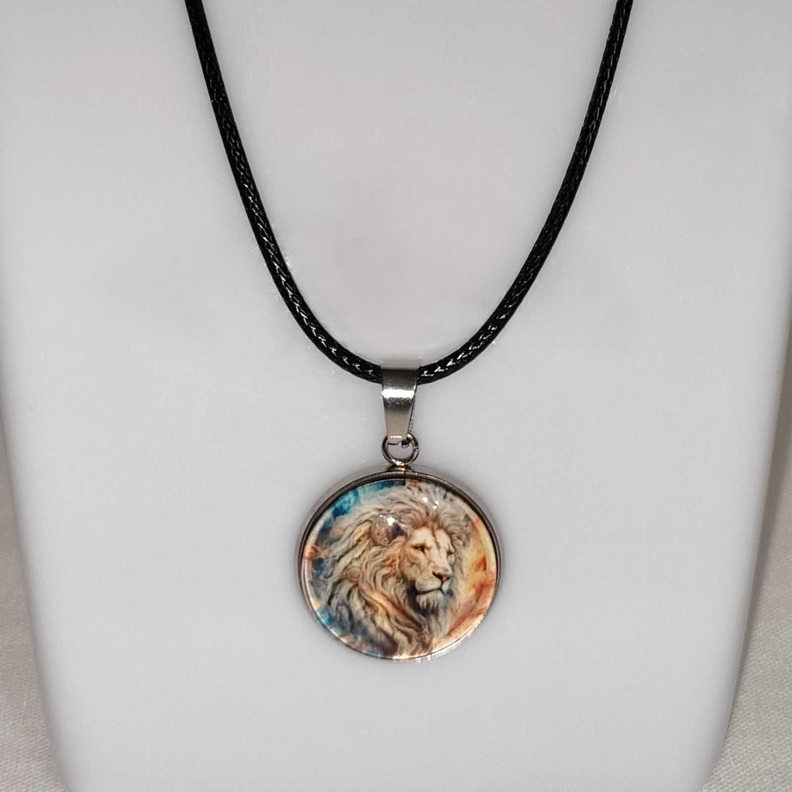 N165 Naszyjnik Lew Znak Zodiaku Handmade