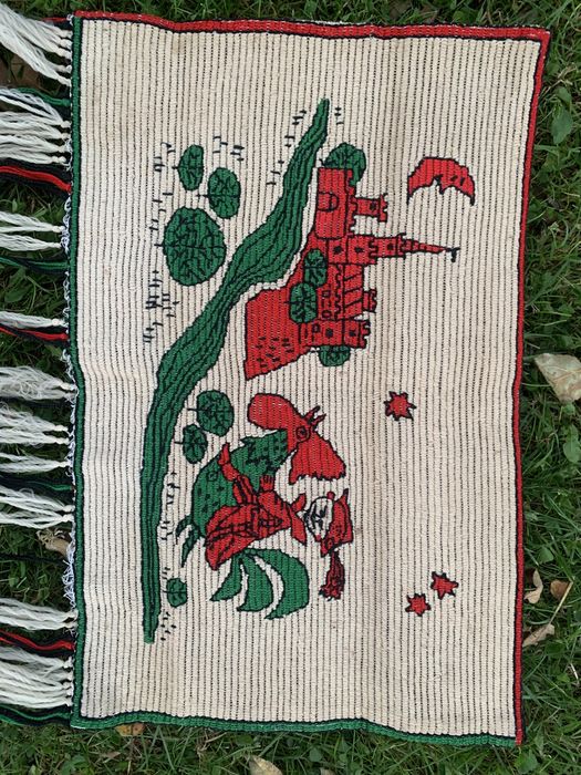 Kilim gobelin makatka Pan Twardowski Cepelia PRL