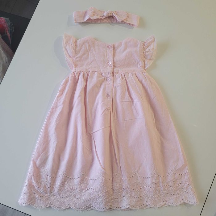 sukienka + opaska kokardka ślub wesele chrzest rozmiar 92