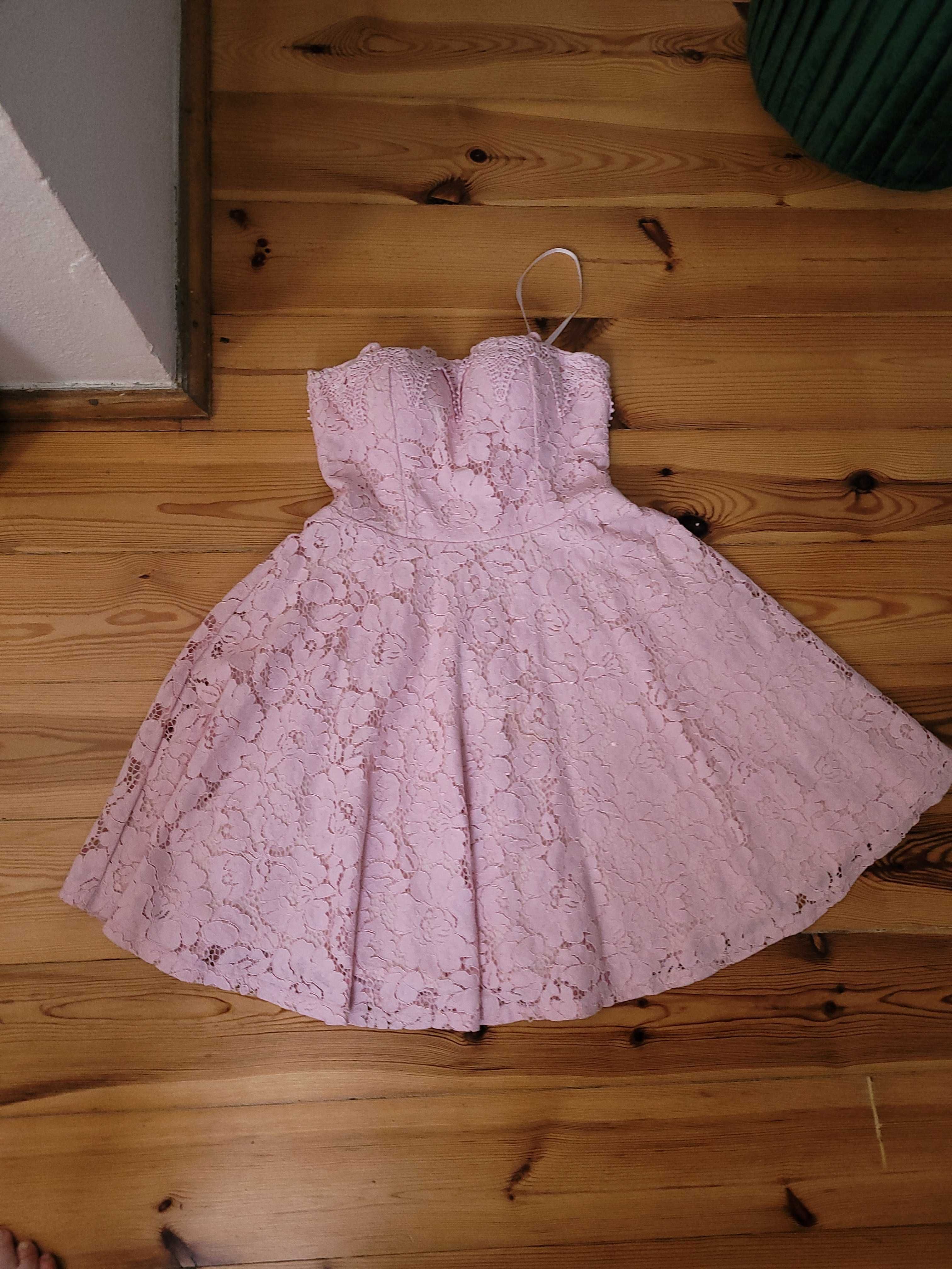 Różowa sukienka studniówka/wesele