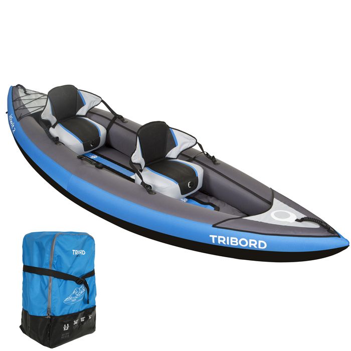 Kayak insuflável 1 ou 2 lugares ITIWIT 2 Azul