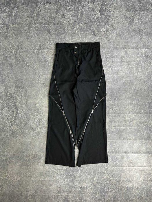 Rick Owens banana cut drkshdw клеш штаны черные кльош штани чорні M