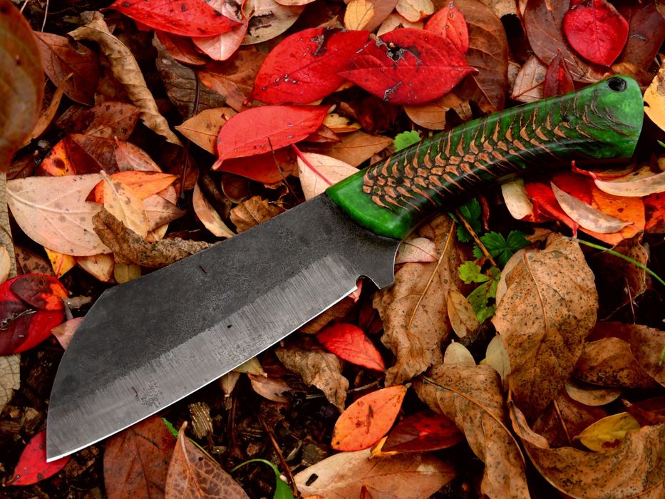 "Skald Duch Lasu" Bushcraft Nóż Ręcznie Robiony Custom