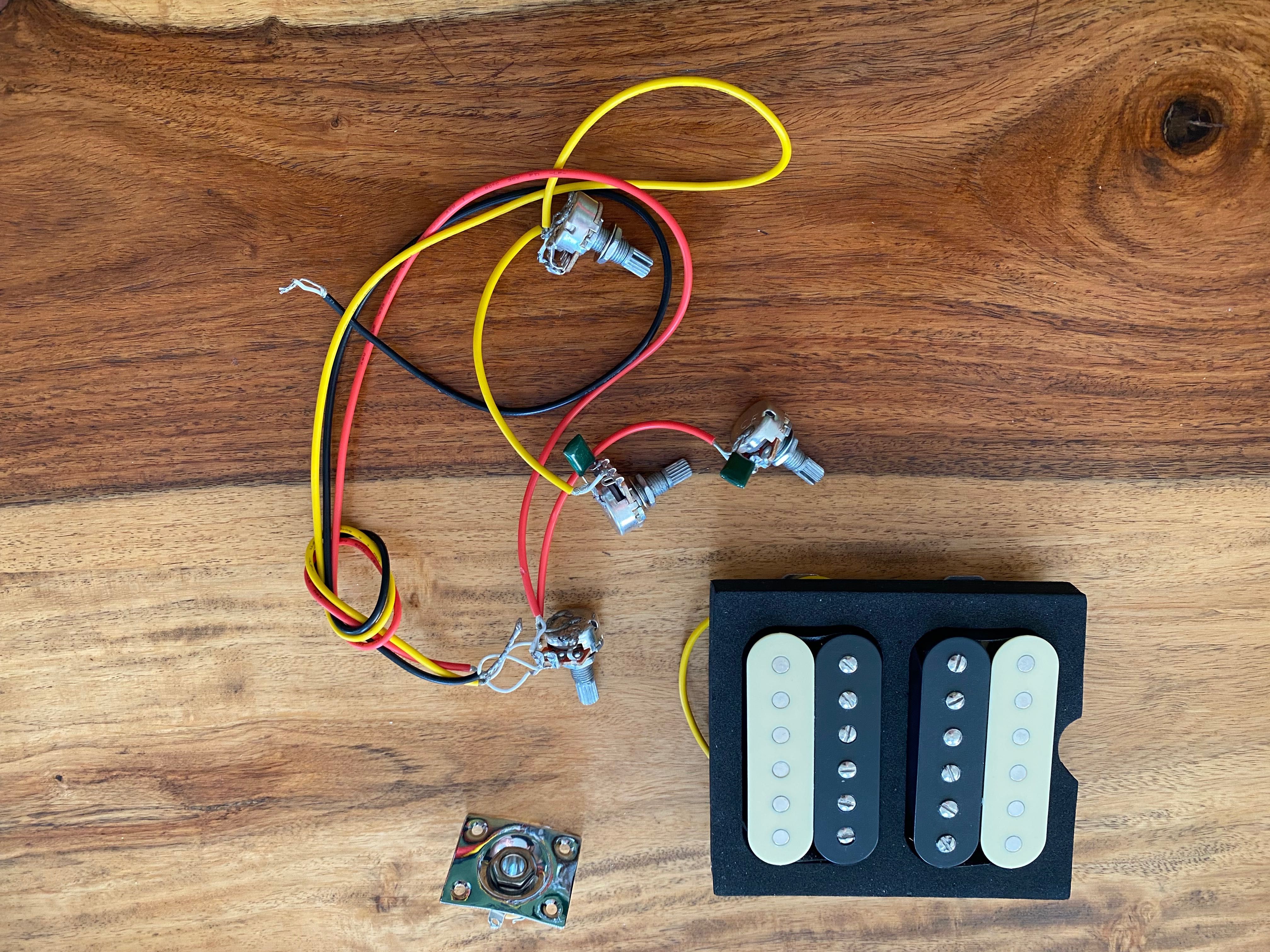 Humbucker x 2 z okablowaniem