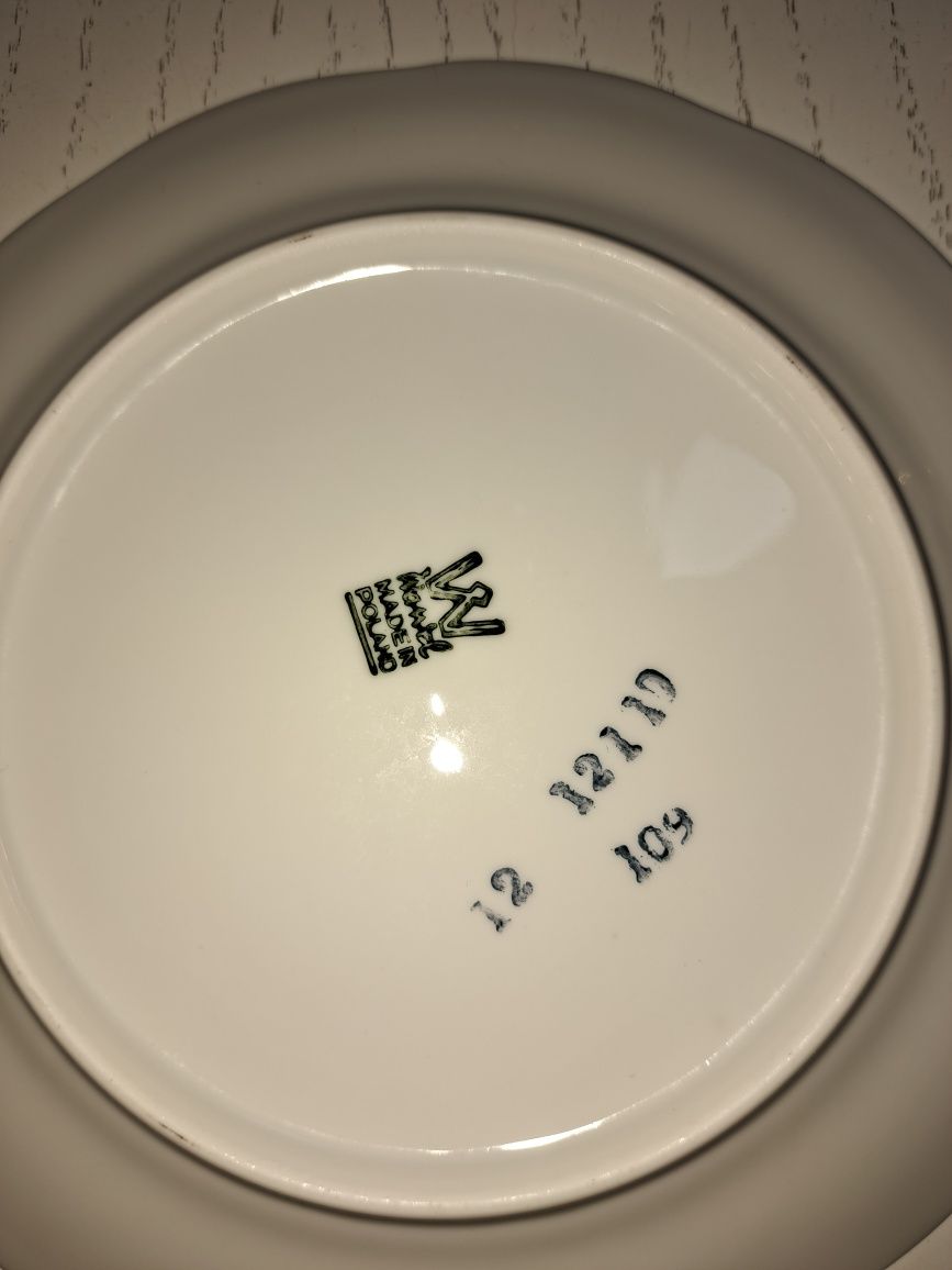 Zestaw talerzy dla 6 osób Porcelana Wawel