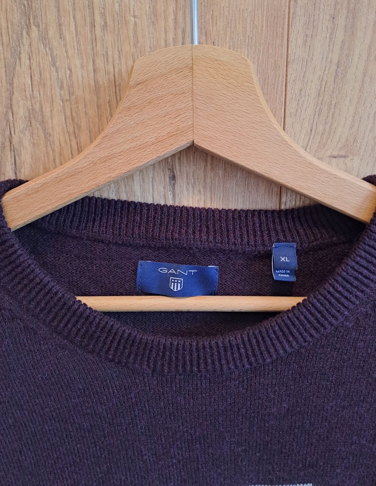 Męski sweter sweterek Gant r.XL bawełna+wełna