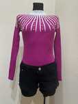 Sweter ombre dzety ozdoby koraliki amarant biskupi fiolet uni