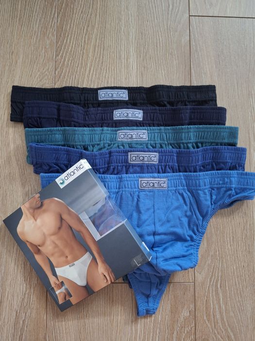 5x Stringi męskie Atlantic, rozmiar L, mix kolorów