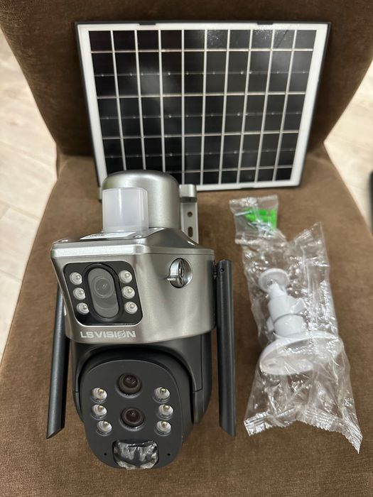 Вулична автономна камера відеоспостереження Vision V380pro 4K4GSim 8Mp