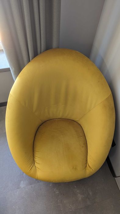 Поворотное кресло Модена (горчичный/золото)