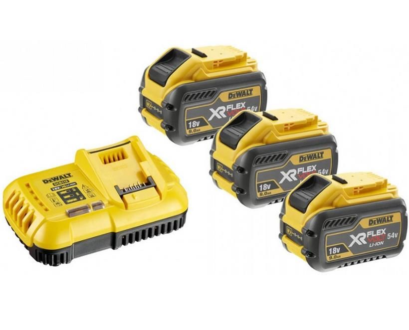 Zestaw Ładowarka, 3xAkumulator 9Ah XR Flex Volt 18V DCB118X3-QW Dewalt