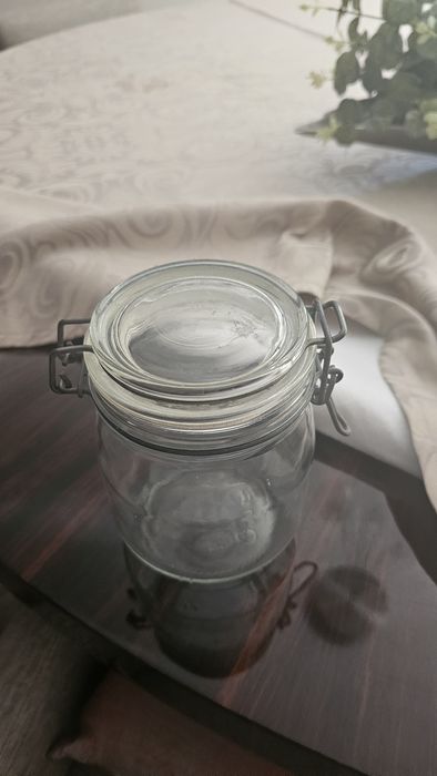 Frasco hermético de vidro