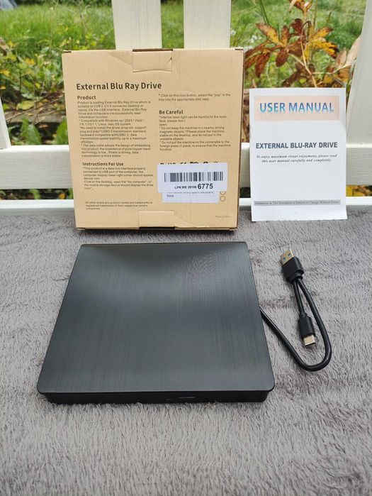 Zewnętrzny napęd Blu Ray Blue BD015 Nagrywarka DVD CD Player Przenośny