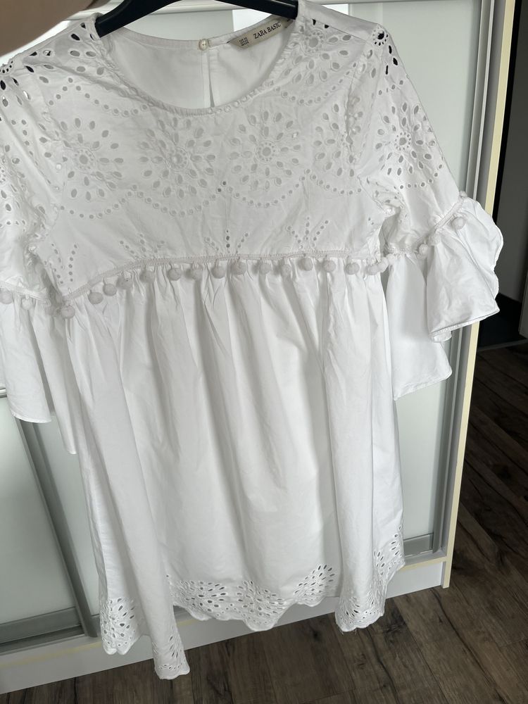 Sukienka boho rustykalna koronka Zara rozm XS