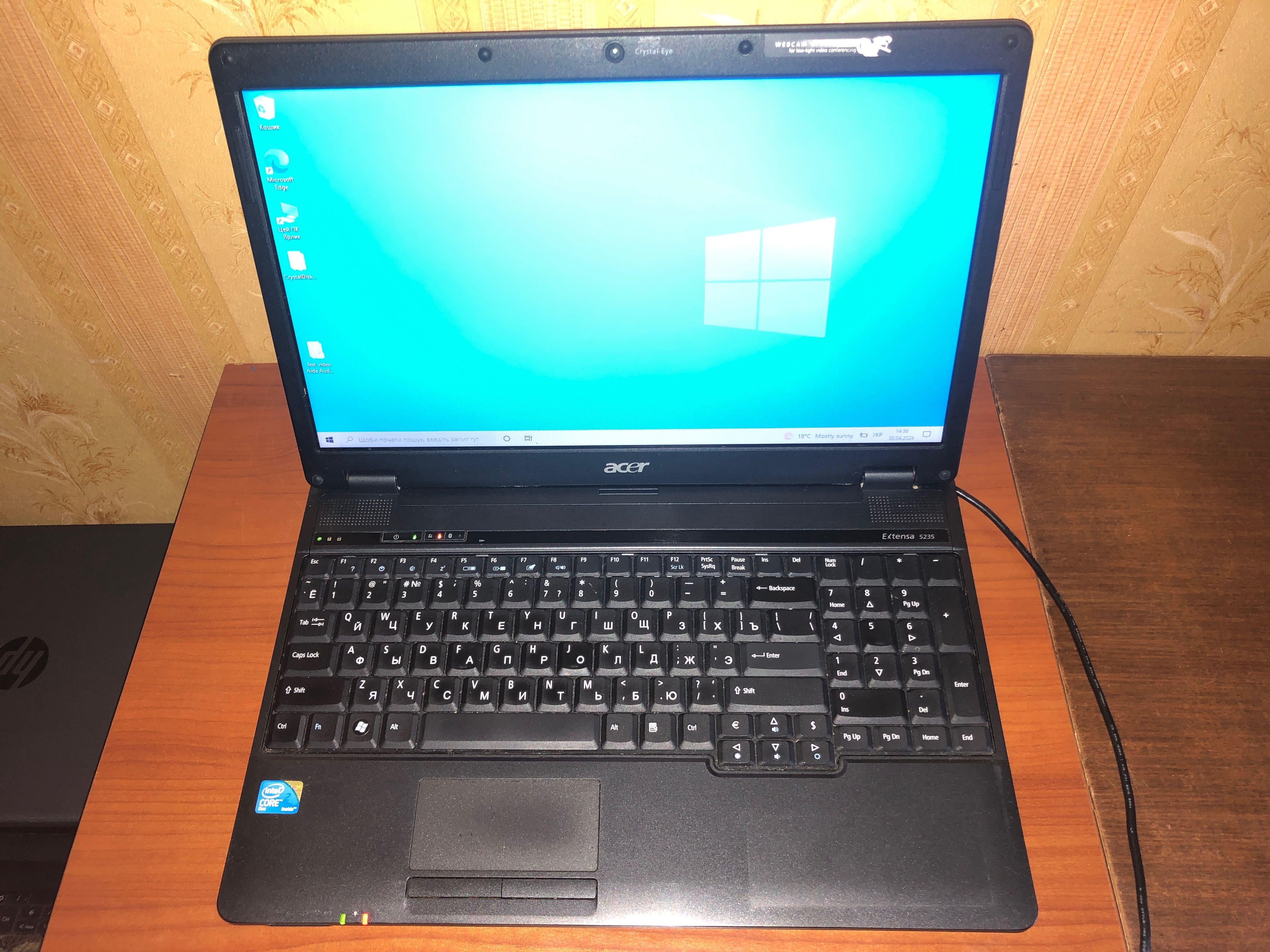 ноутбук Acer EX 5235 C2D T6400/3gb DDR3/ 160gb/Intel