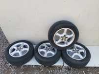 KOŁA ALUFELGI VW SKODA SEAT AUDI R14 5x100 ET 38 6Jx Otwór  Centrujący 68 mm OPONY LETNIE 185/60 R14