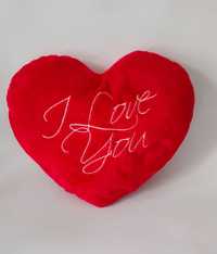 Serce Pluszowe poduszka na Walentynki 30 cm ,,Kocham Cię''