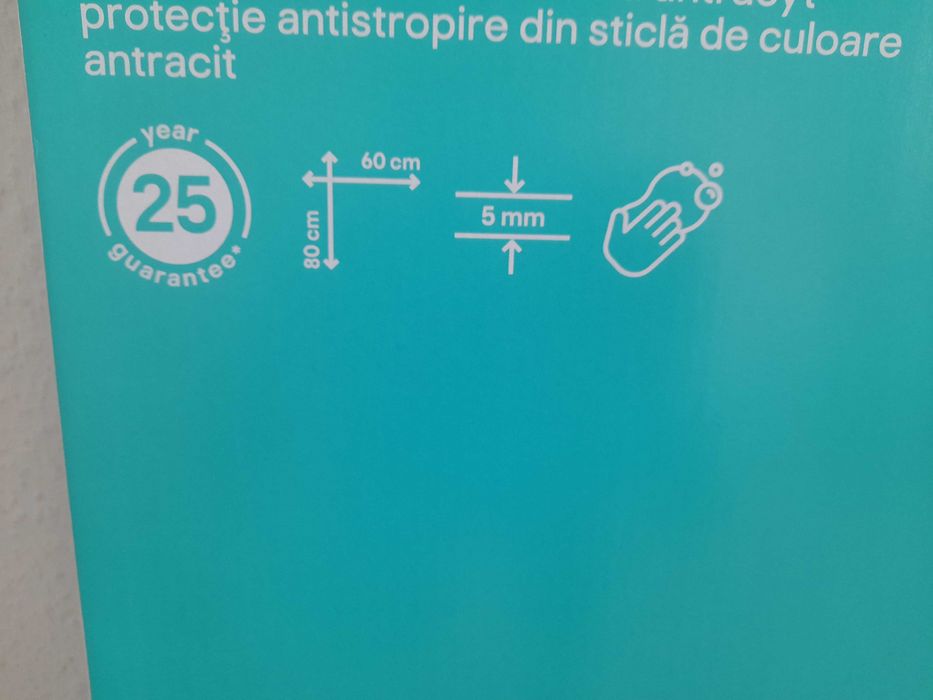 Płyta z szkła hartowanego do kuchni szara