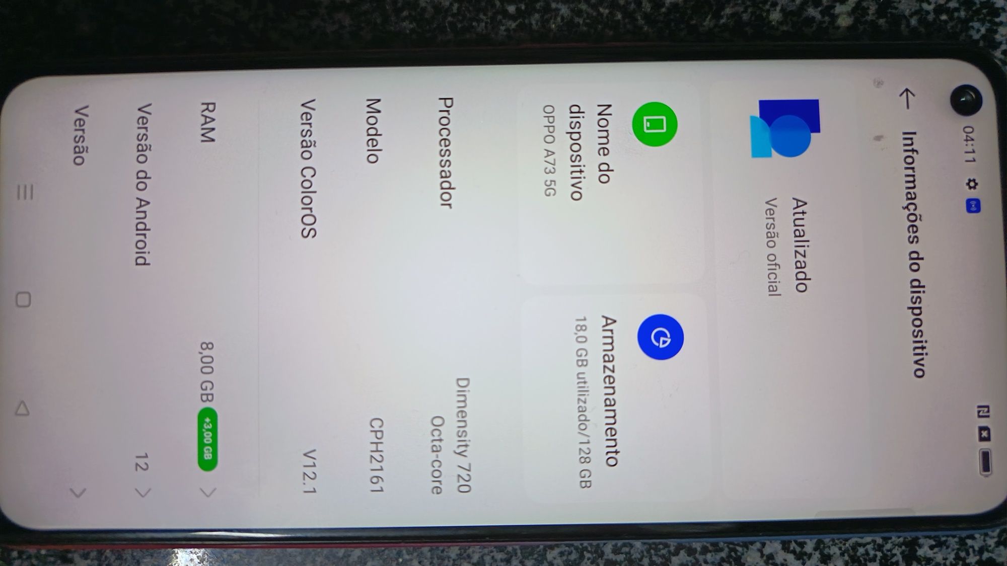 Vendo telemóvel oppo A75 5g
