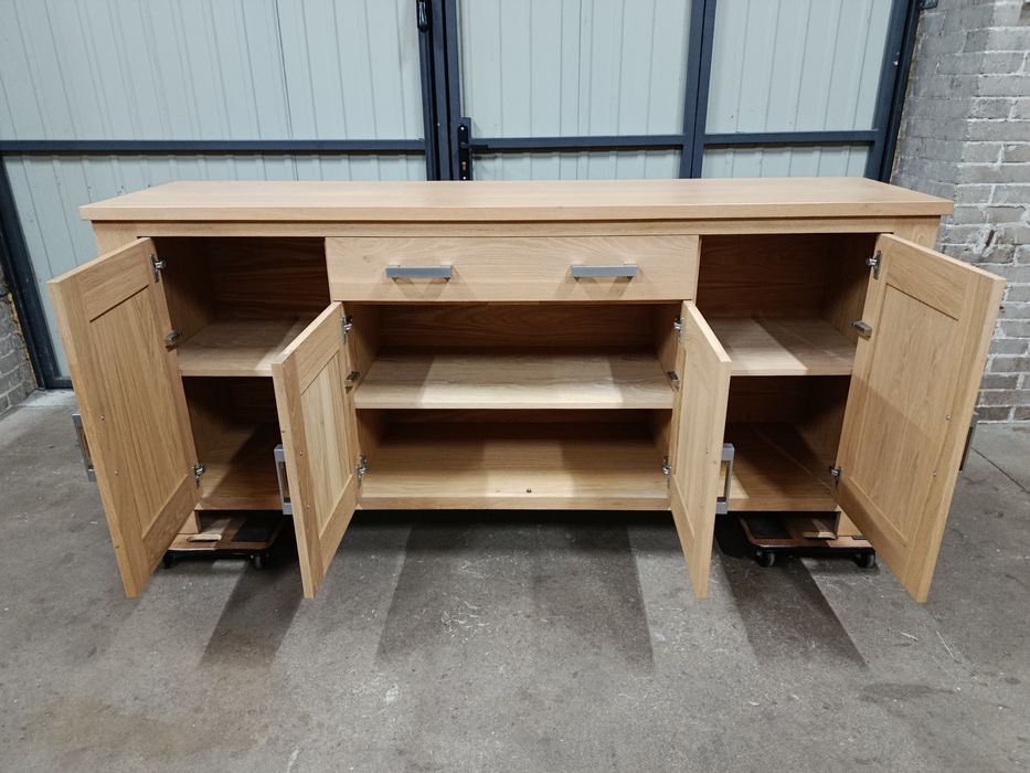 Nowa Komoda Dębowa Bielona. OUTLET. Import. Ciche domykanie.