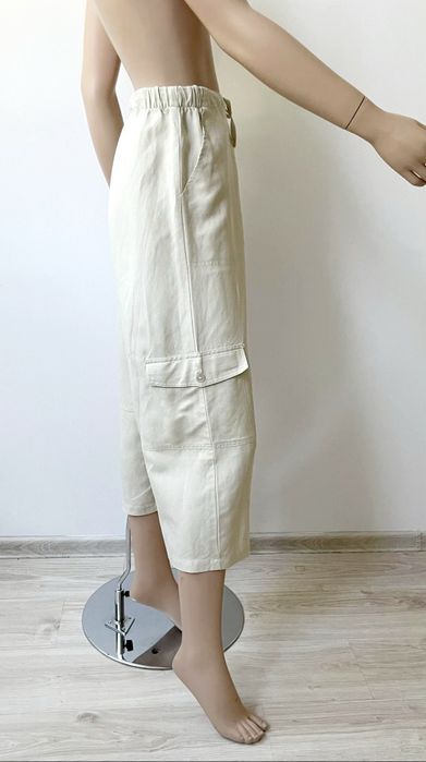 No name Lniane spodnie rybaczki bojówki damskie L
80%Len
rozmiar L
Kol