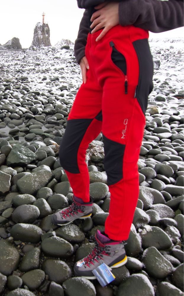 Spodnie polarowe MILO ANAS-RED-BLACK