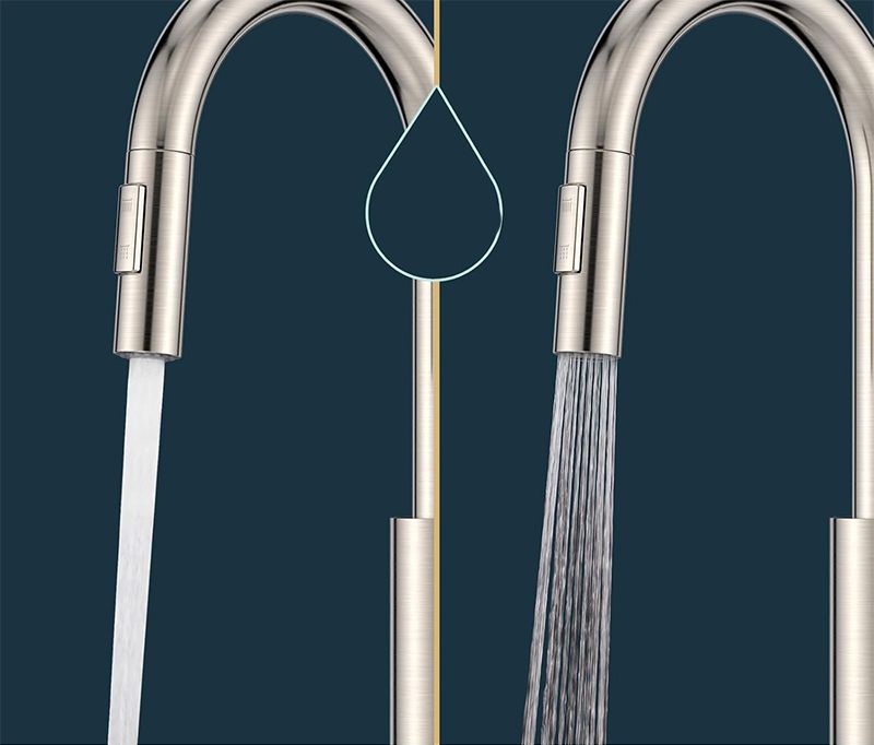 Kran kuchenny z wyciągną wylewką bateria jednouchwytowa