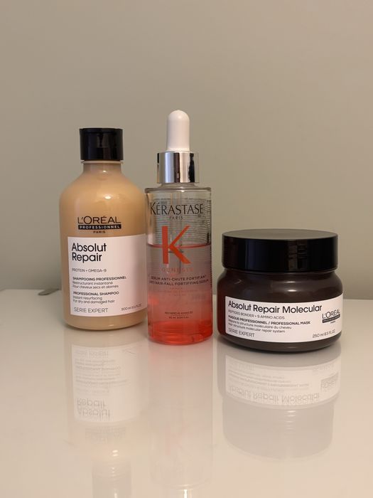 Zestaw kosmetykow do wlosow- kerastase serum, loreal proffesionel,