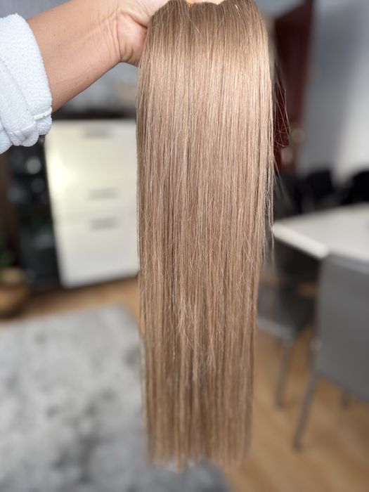 Wlisy clip in naturalne ciemny blond 7 tasm