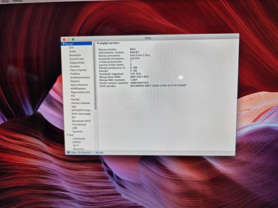 Komputer Apple imac ( 24-calowy)(2008r) iMac8,1e