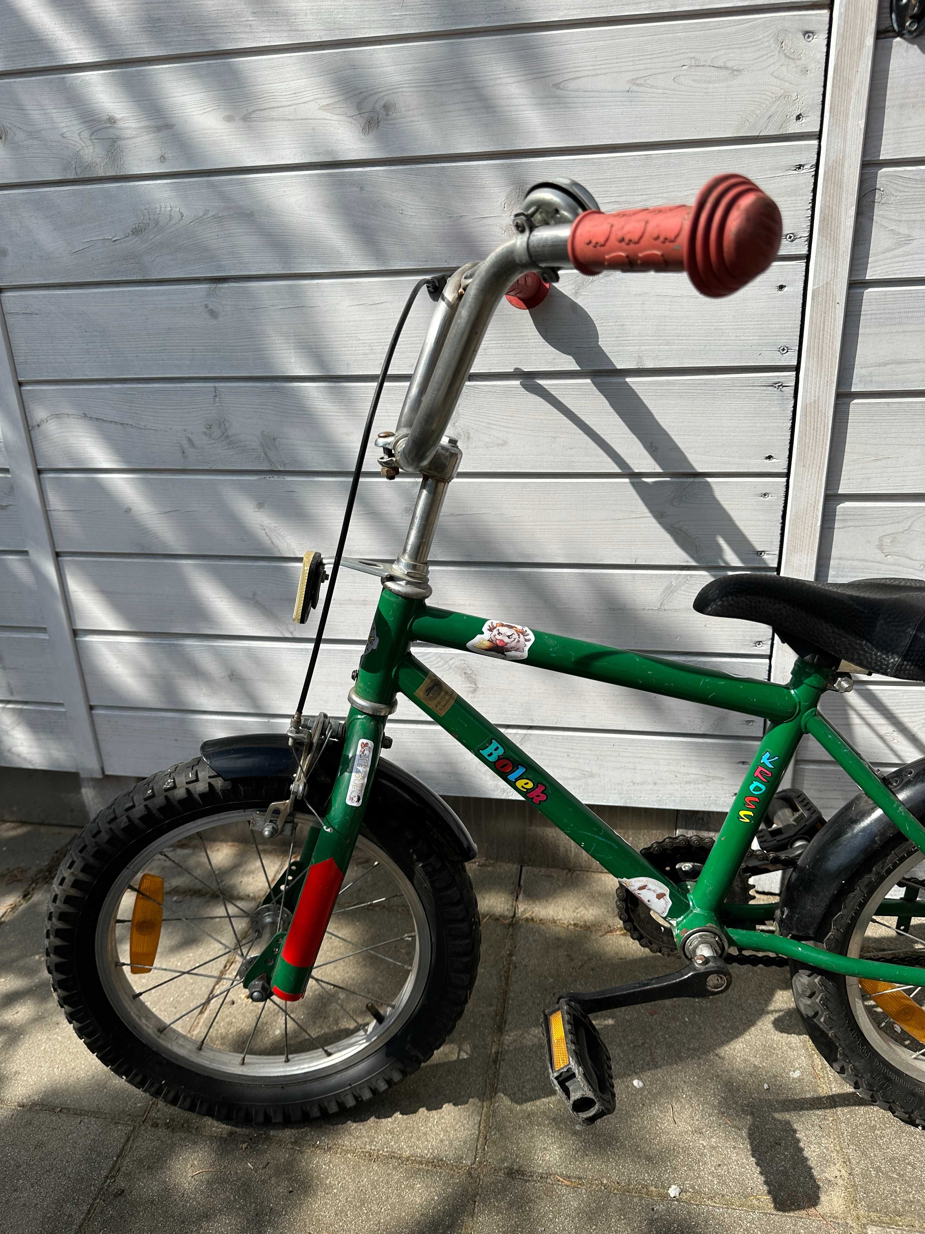 Rower dziecięcy zielony dla 5, 6 lub 7-latka 16 ''