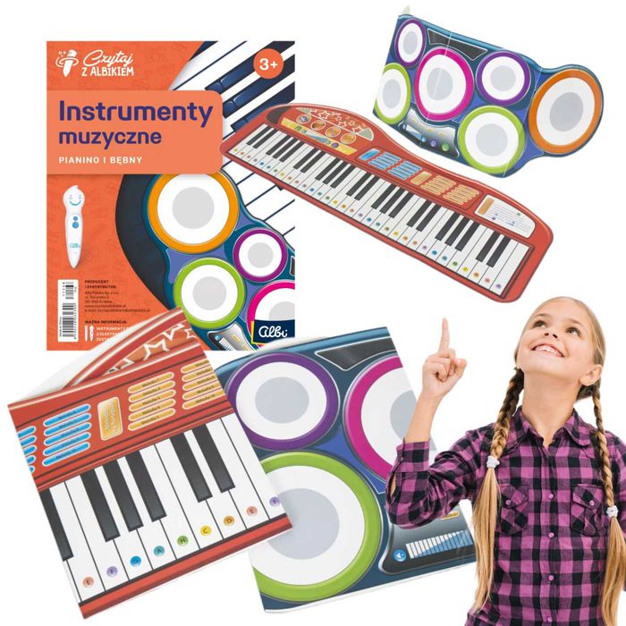 Czytaj z ALBIKIEM Interaktywne Instrumenty muzyczne Pianino i bębny