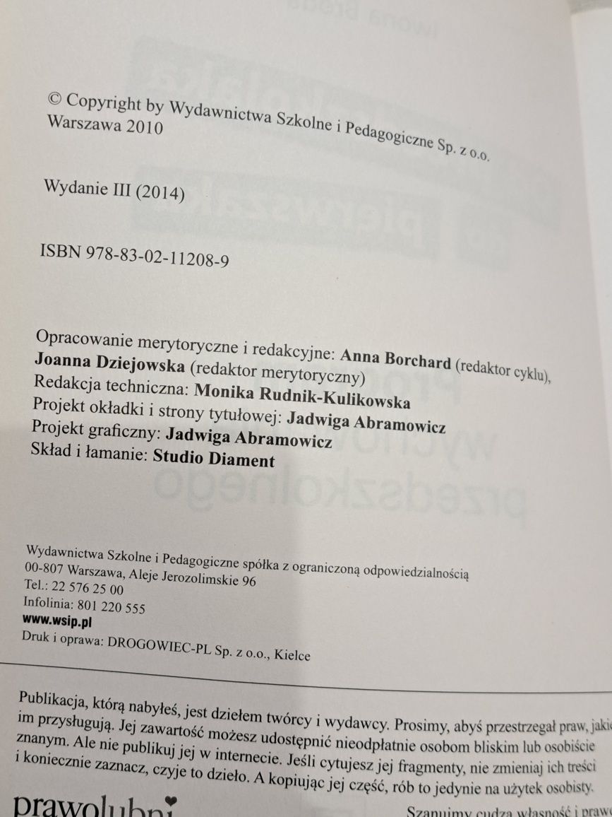 Program wychowania przedszkolnego Od przedszkolaka do pierwszaka