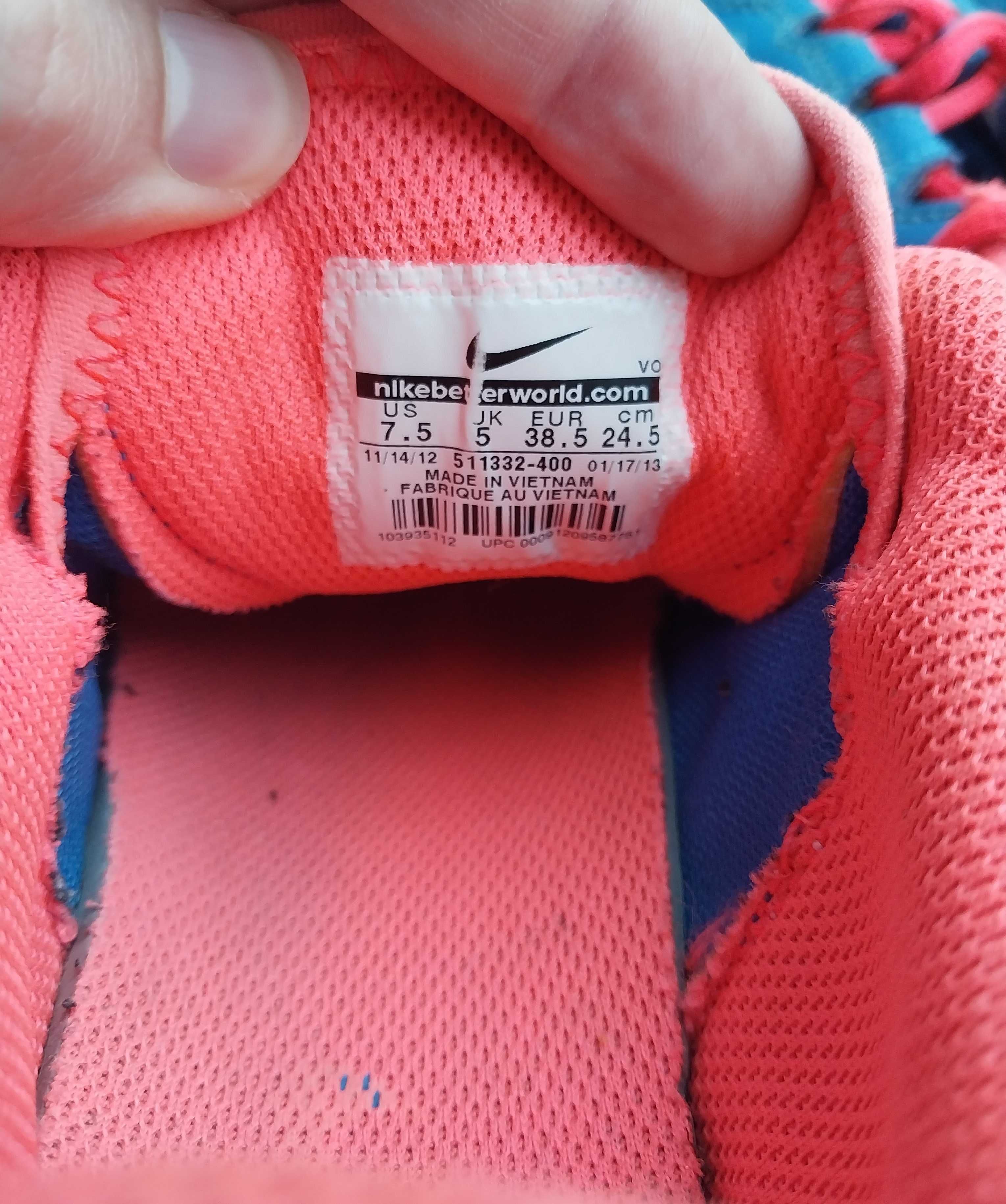 Nike Breathe Вьетнам кроссовки подростковые Размер 38 Стелька 24,5 см
