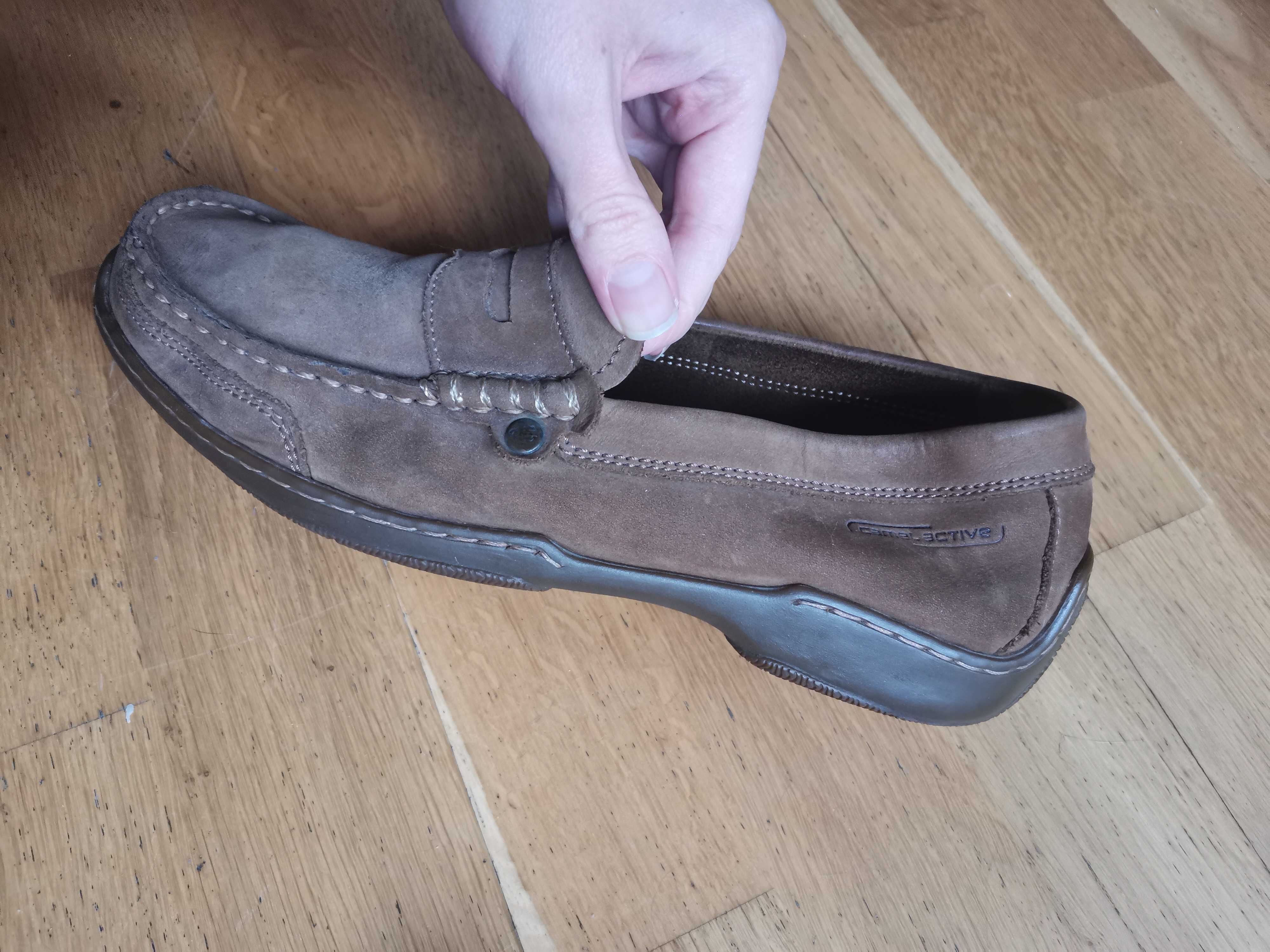 Buty skórzane mokasyny męskie 41,5