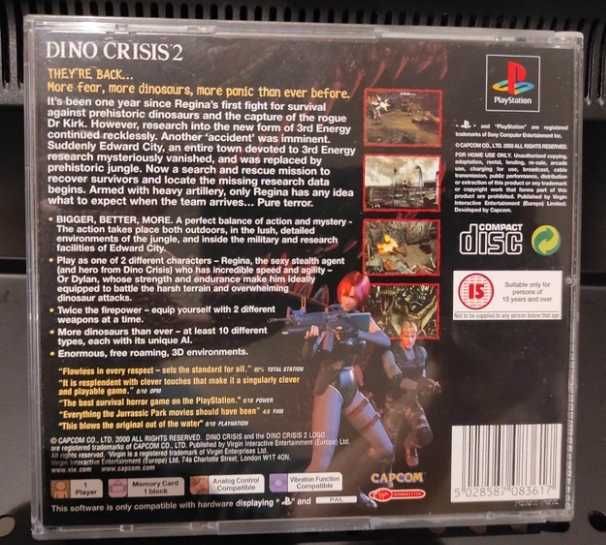 Dino Crisis 2 PS1 ( completo com manual e extras)