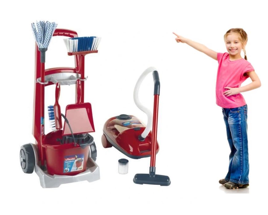 Zestaw Do Sprzątania + Odkurzacz Vileda Klein 6742 Dla Dzieci Prezent