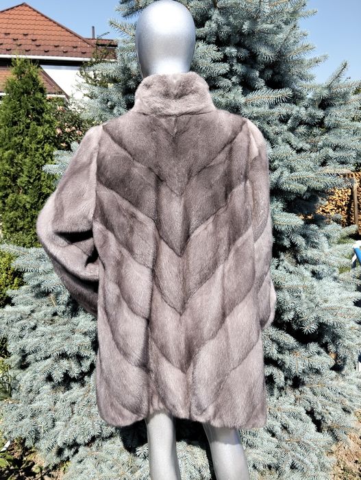 Ог 125! Італійська норкова шуба сіра норка,голуба норка  50-52-54