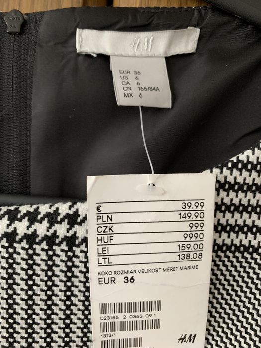 Sukienka H&M nowa 36 wyszczuplajace boki