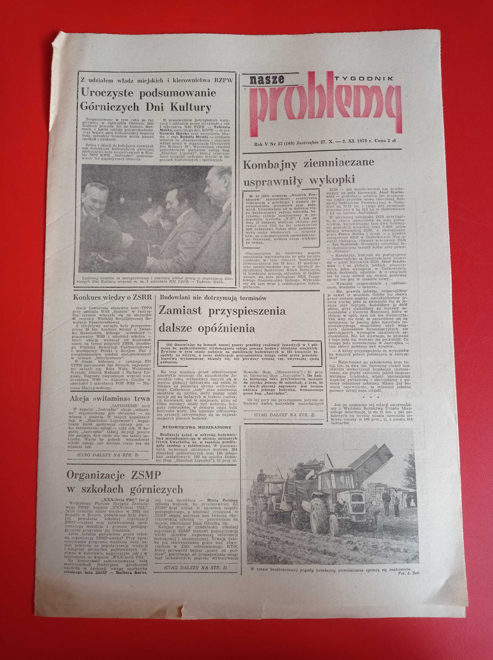 Nasze problemy, Jastrzębie, nr 43, 27 października - 2 listopada 1978