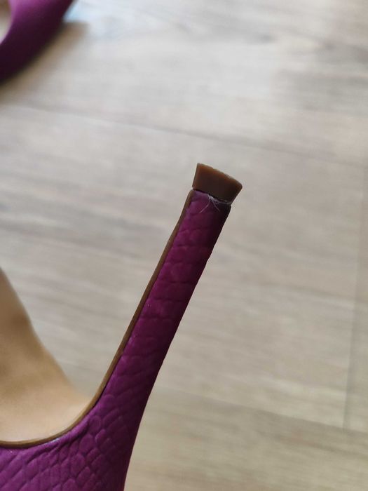 Fuksja róż szpilki damskie 38 3i jak nowe skóra