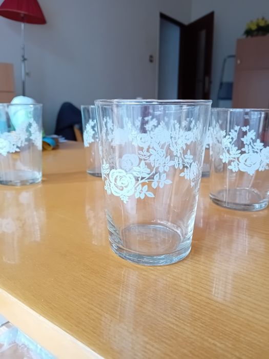 Komplet szklanek ozdobnych. Nowe. Vintage.