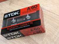 Nowe kasety magnetofonowe TDK A60 I retro vintage Stan kolekcjonerski