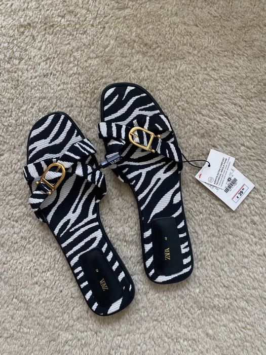 Chinelos zara zebra novos com etiqueta