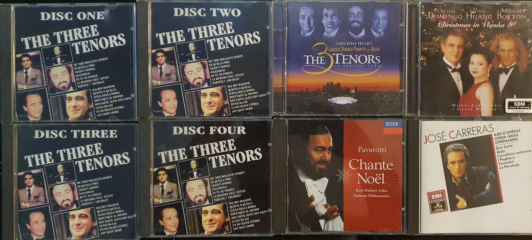 Cds operas, 3 tenores Pavarotti, Carreras, Domingo, Callas, Bocelli.